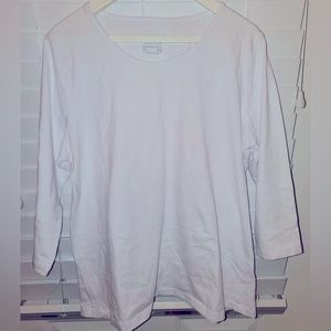 NWOT Denim & Co. Essentials Perfect Jersey 3/4 Sleeve Top